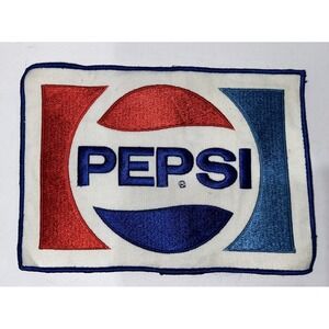 Pepsi Cola Patch Older Vintage 8.5" x 6" Embroidery Patch Retro